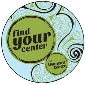 Women's Center graphic with slogan, "find your center"